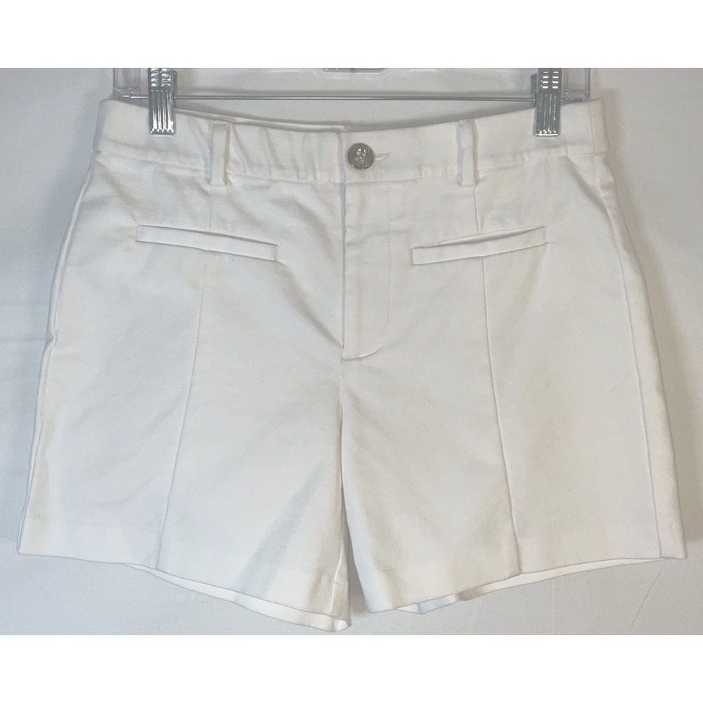 NWOT Women's Lilly Pulitzer Front Seam High Waist Shorts Resort White Size 4